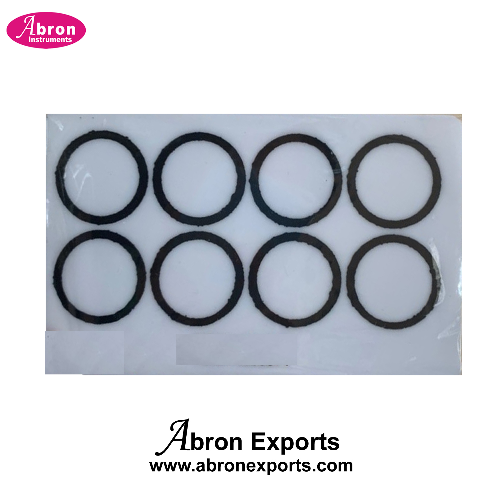 Glass Slide Rose Bengal 8 Rings Agglutination Glass Slide Rings Widal Test 10pc Abron ABM-2775RB8 